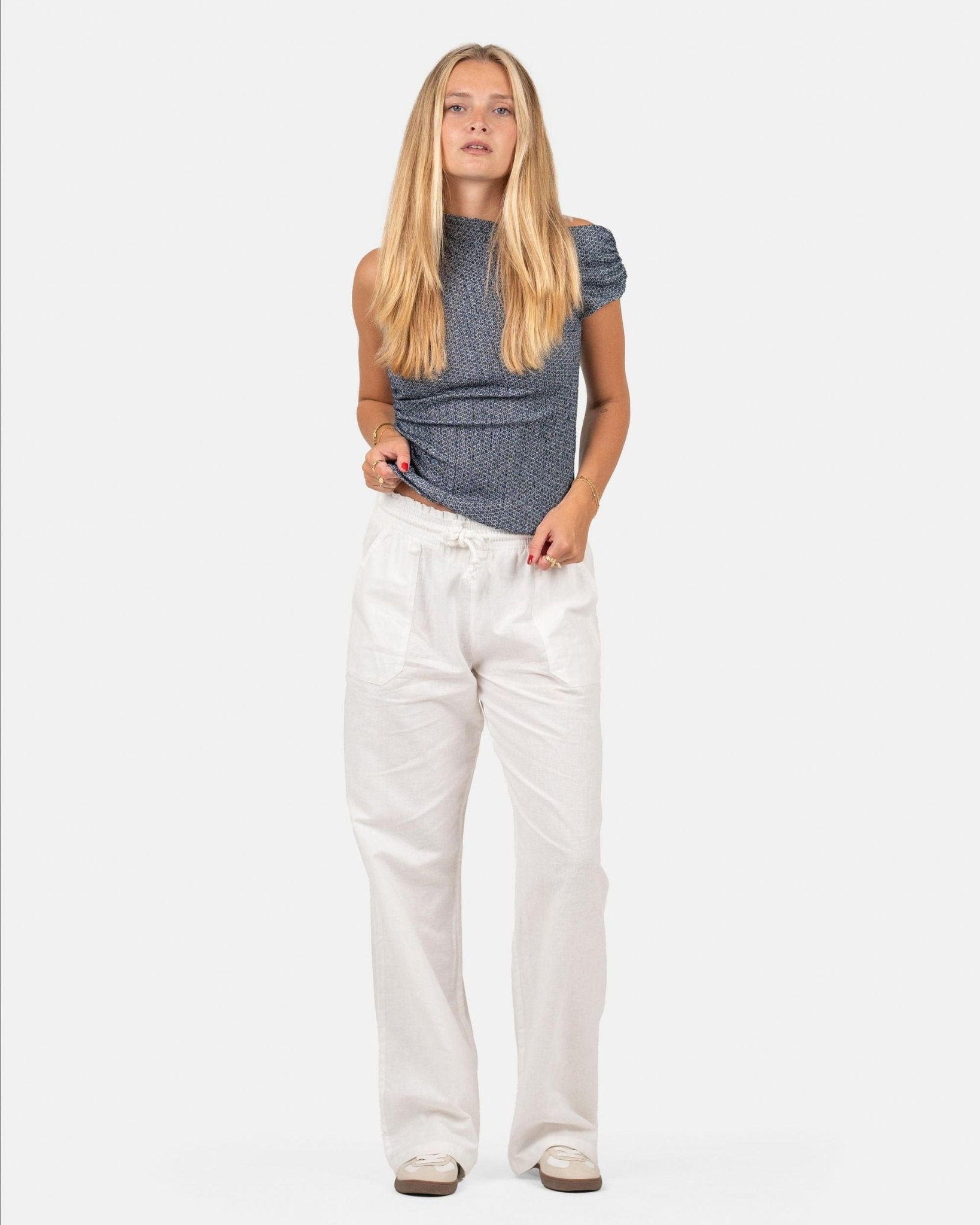 Hørbukser Lavtaljede Hvid | Skagen - clothing.dk